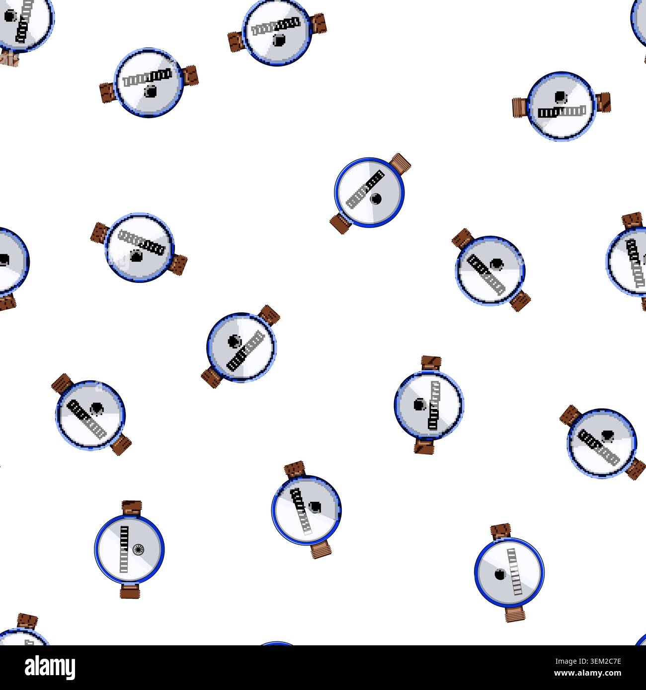 pattern residential water meter cartoon vector Stock Vector