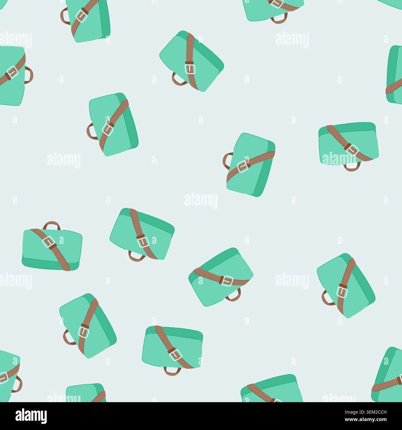 seamless pattern people briefcase for men cartoon vector Stock Vector