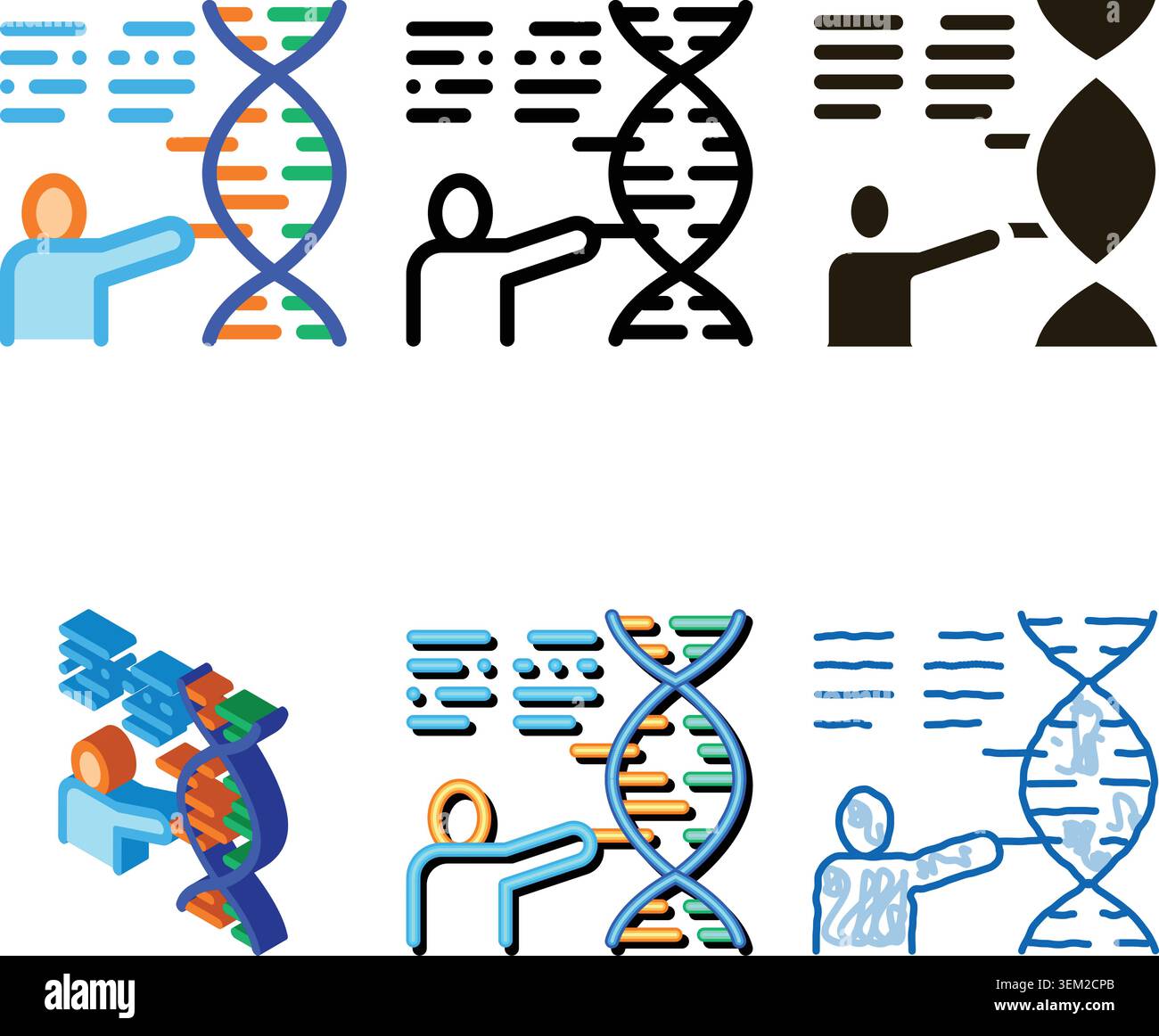 multipack human genetics research biohacking icon vector Stock Vector