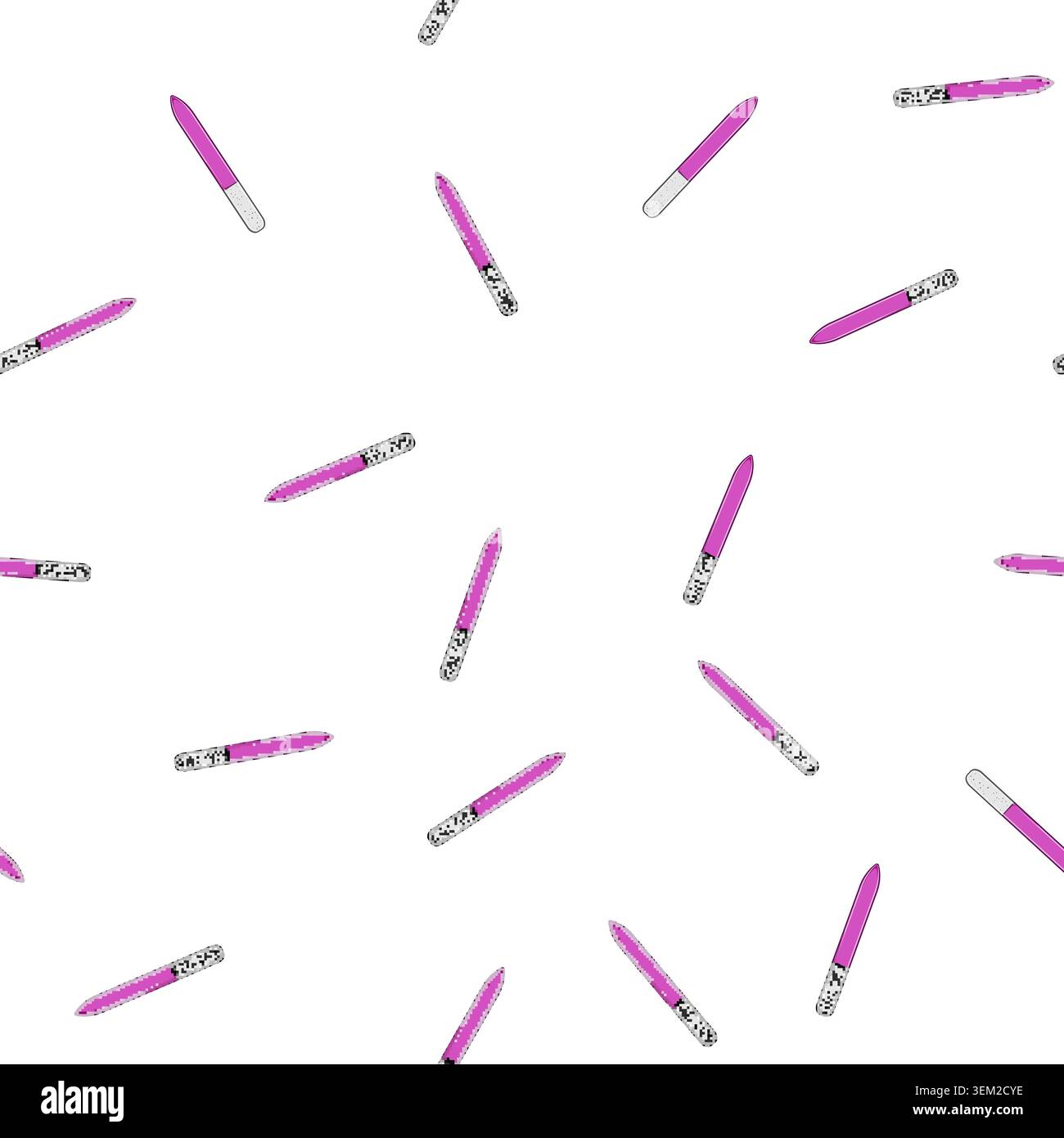 pattern polish nail file cartoon vector Stock Vector