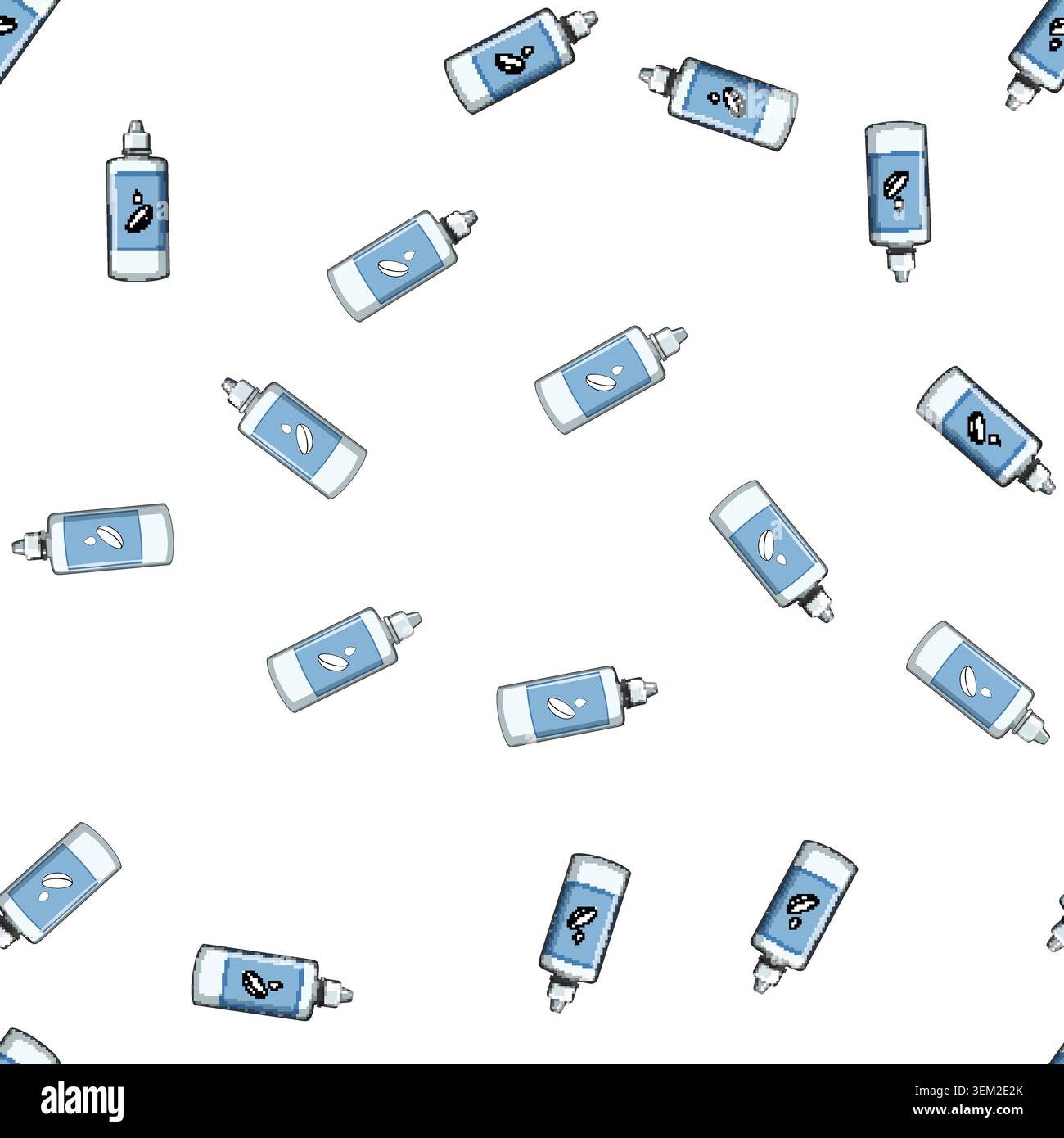 pattern eye contact lens solution cartoon vector Stock Vector