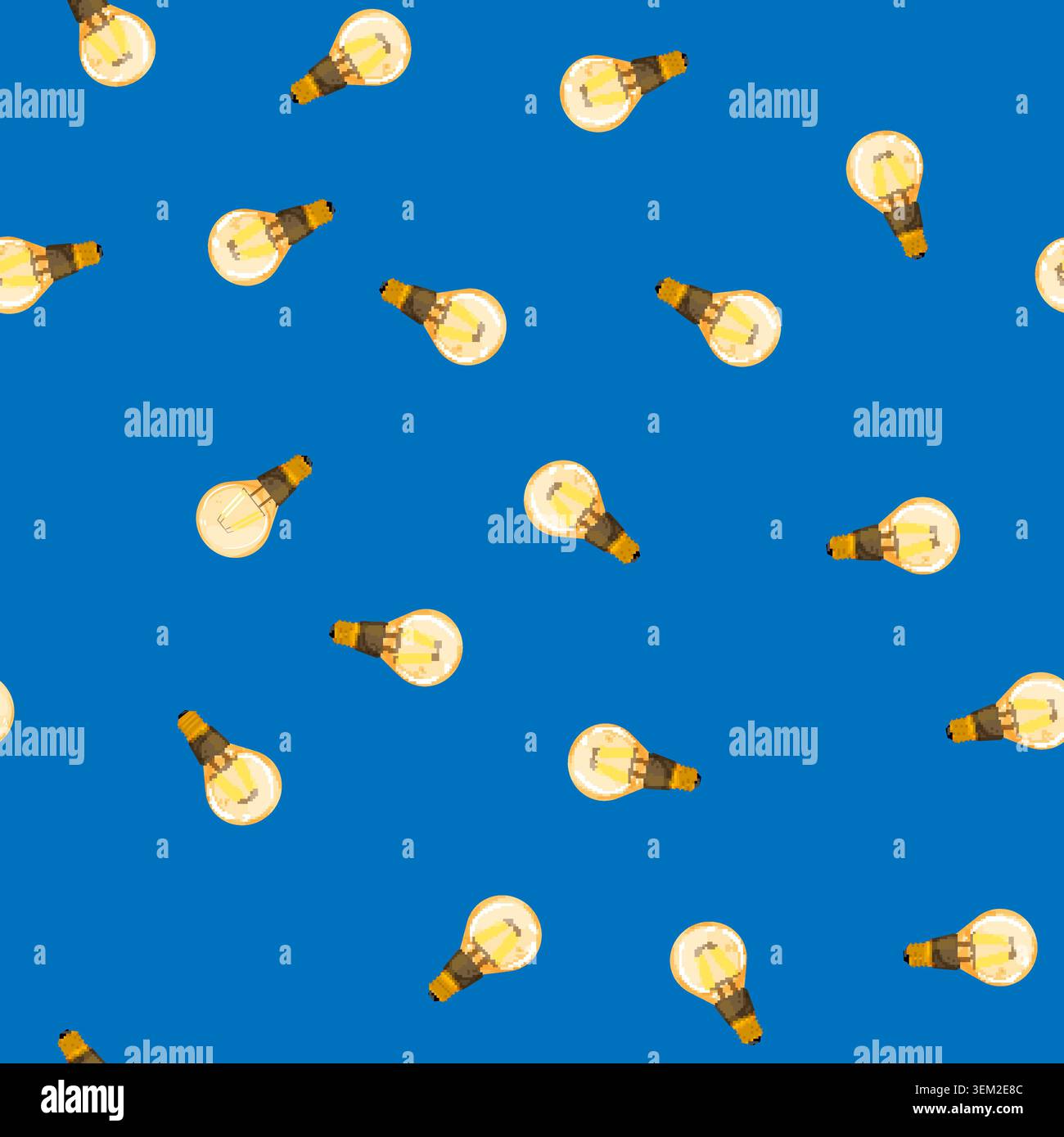seamless pattern technology smart light bulb cartoon vector Stock Vector