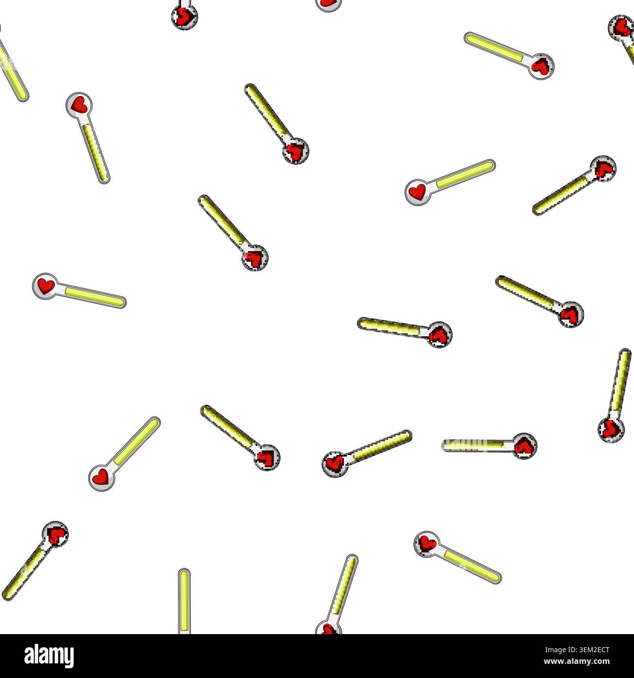 pattern hemeter health bar cartoon vector Stock Vector