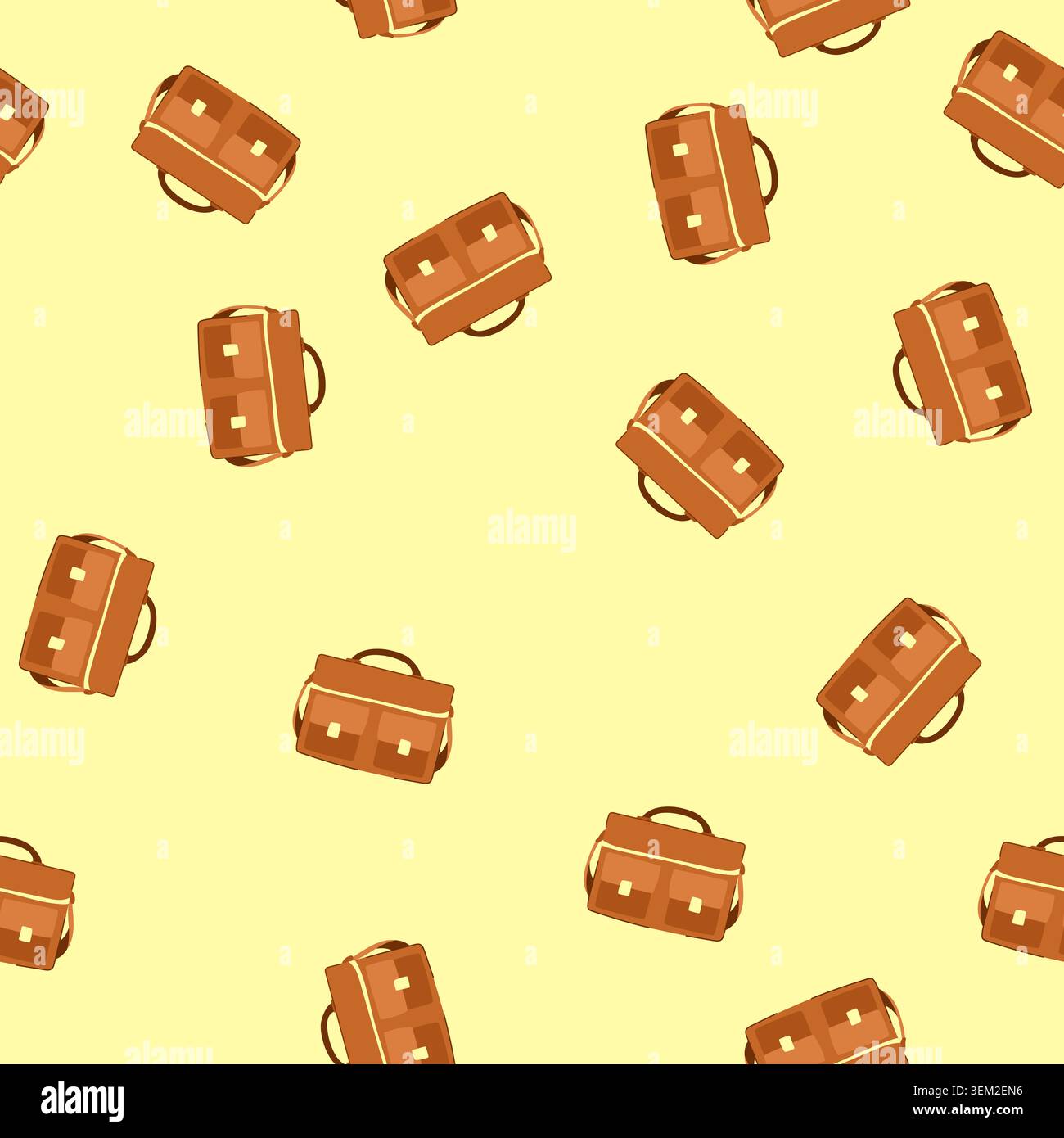 seamless pattern people briefcase leather cartoon vector Stock Vector