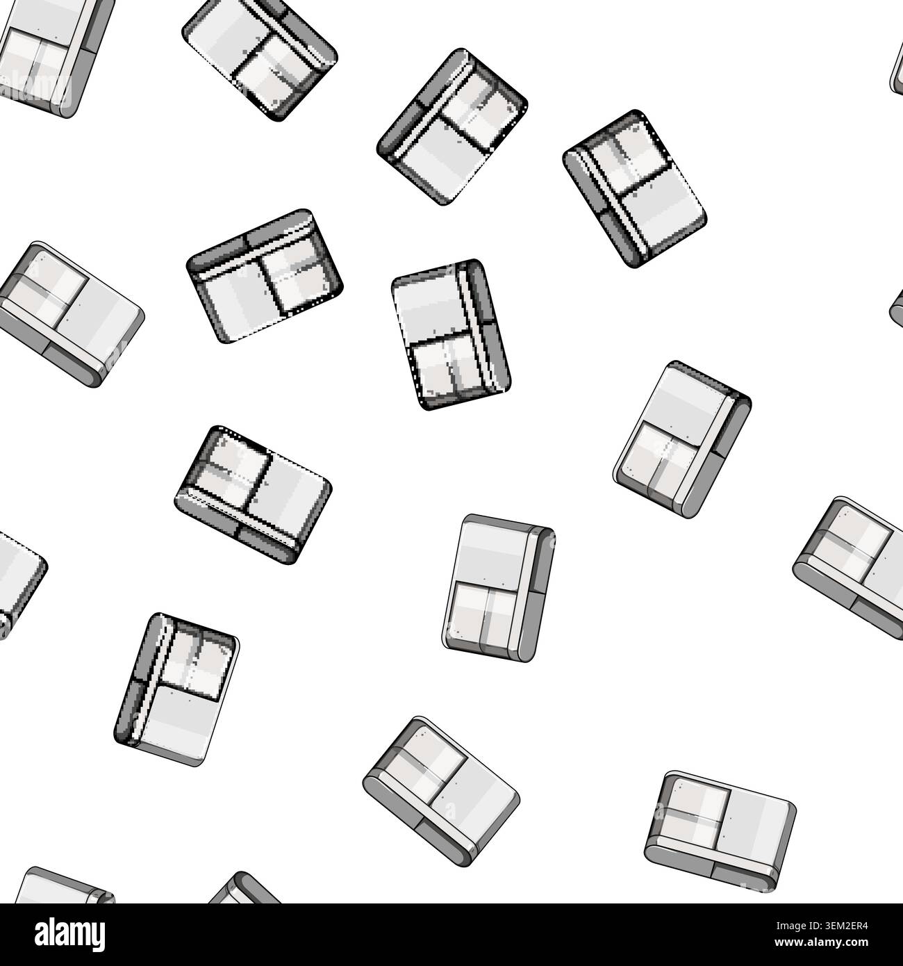 pattern calendar desk organizer cartoon vector Stock Vector