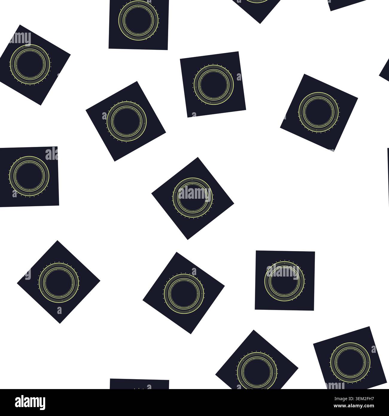 pattern graphic hud round frame cartoon vector Stock Vector