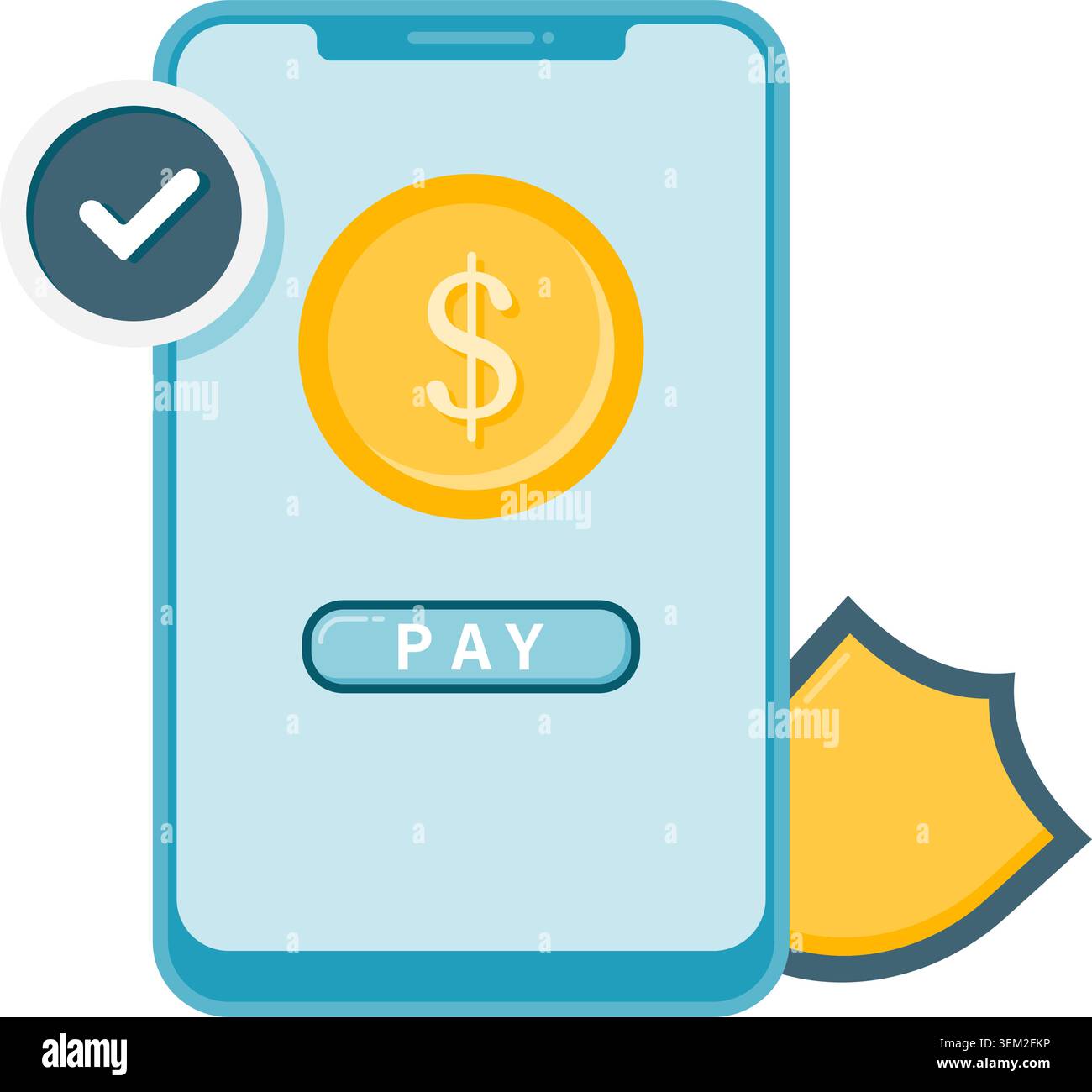 payment gateway shield Stock Vector