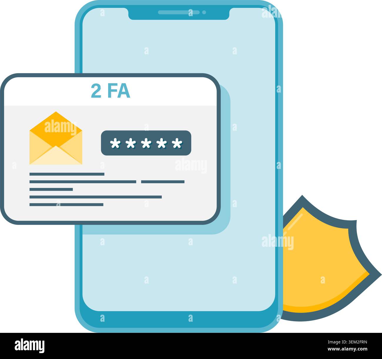 two factor authentication Stock Vector