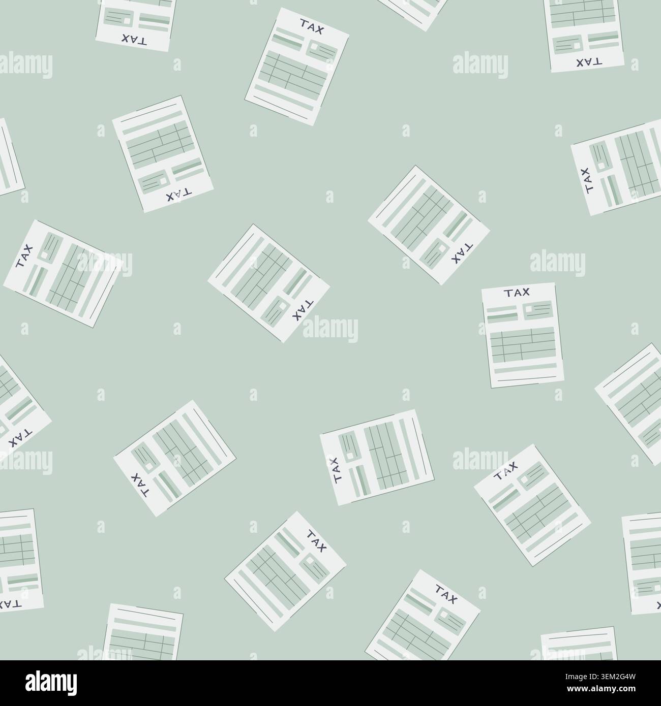 seamless pattern calculator tax form cartoon vector Stock Vector