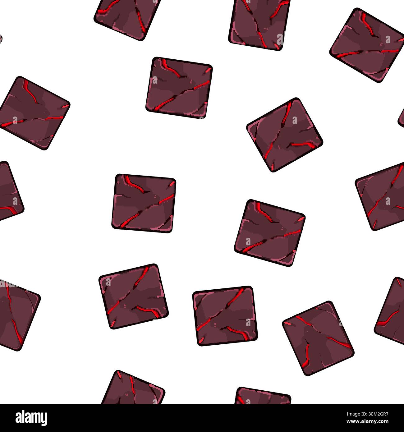 pattern rock lava game button cartoon vector Stock Vector