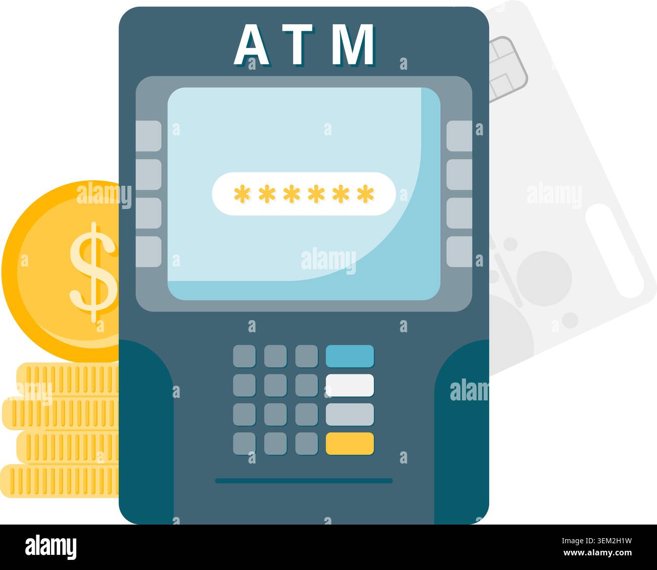 atm machine Stock Vector