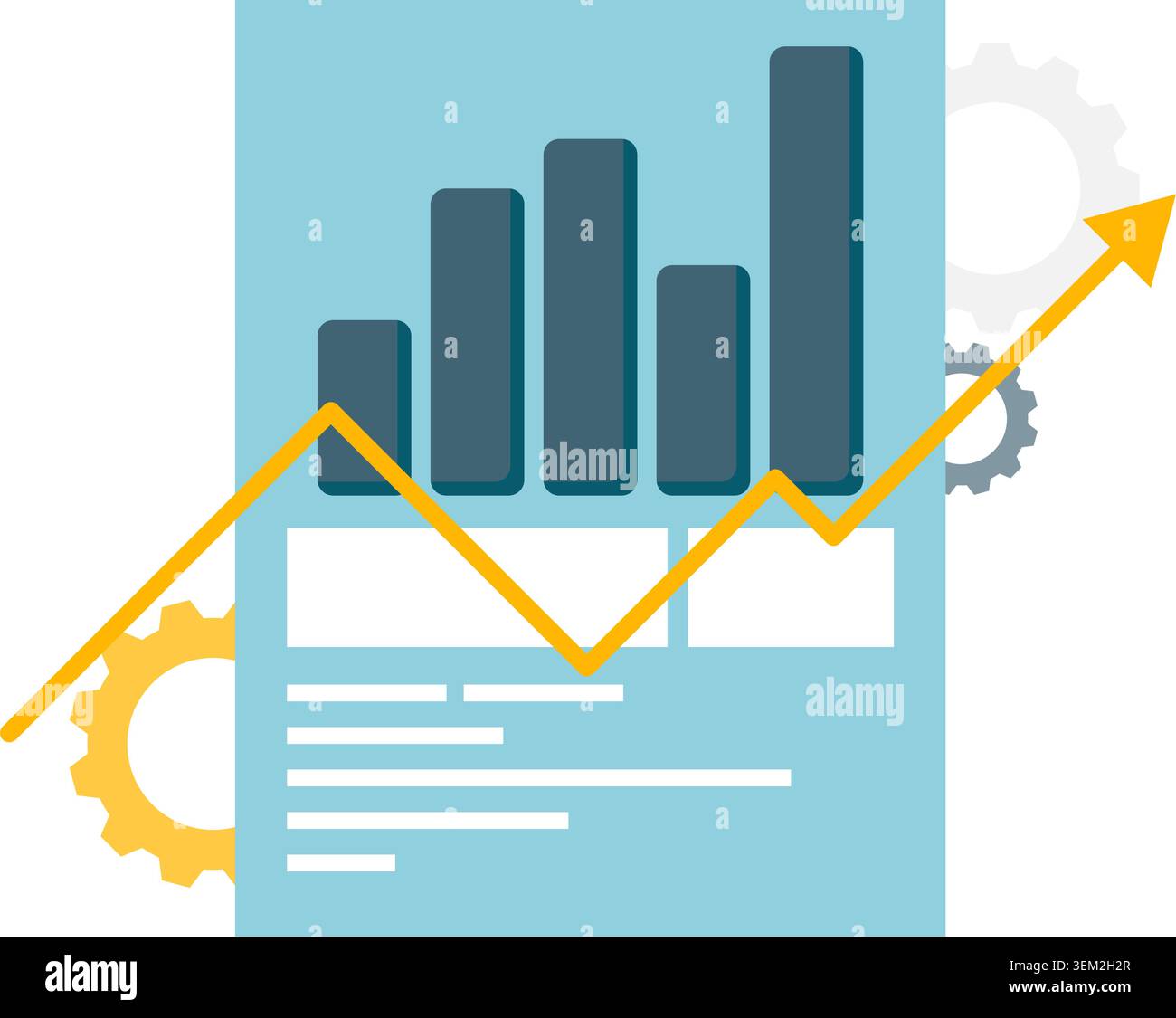 data flow chart Stock Vector