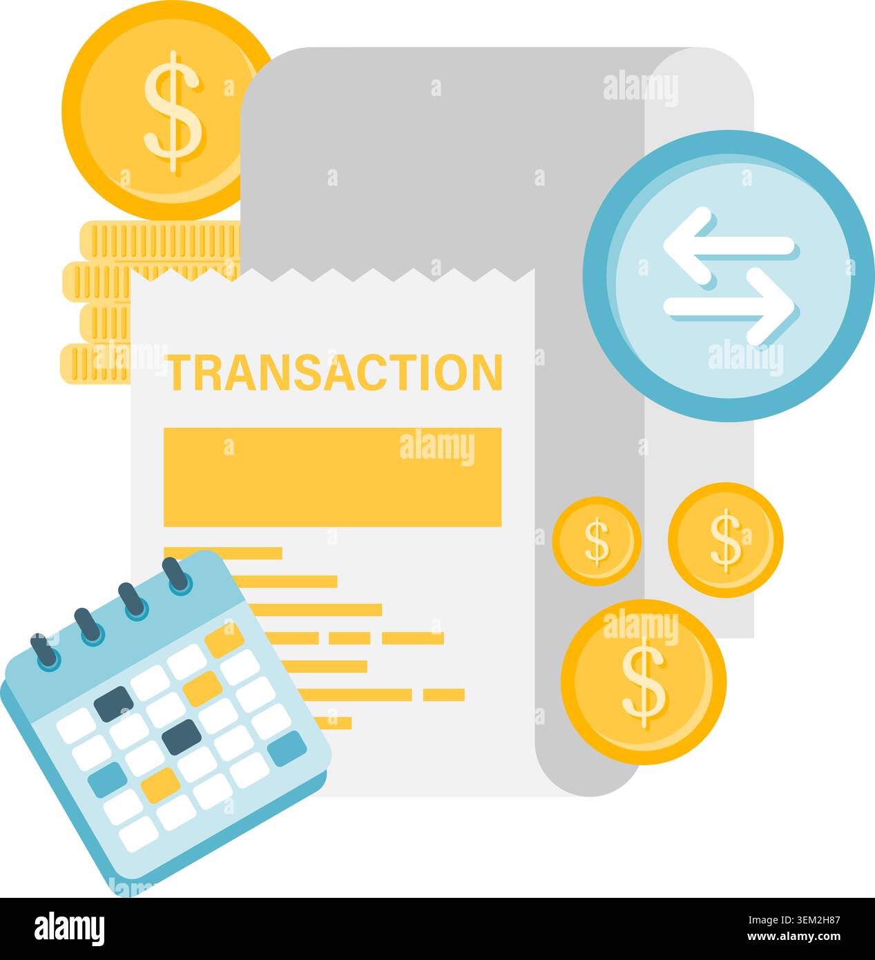 transaction history Stock Vector