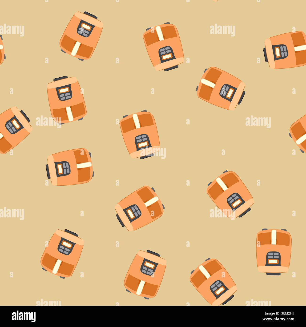 seamless pattern fry fryer cooking cartoon vector Stock Vector