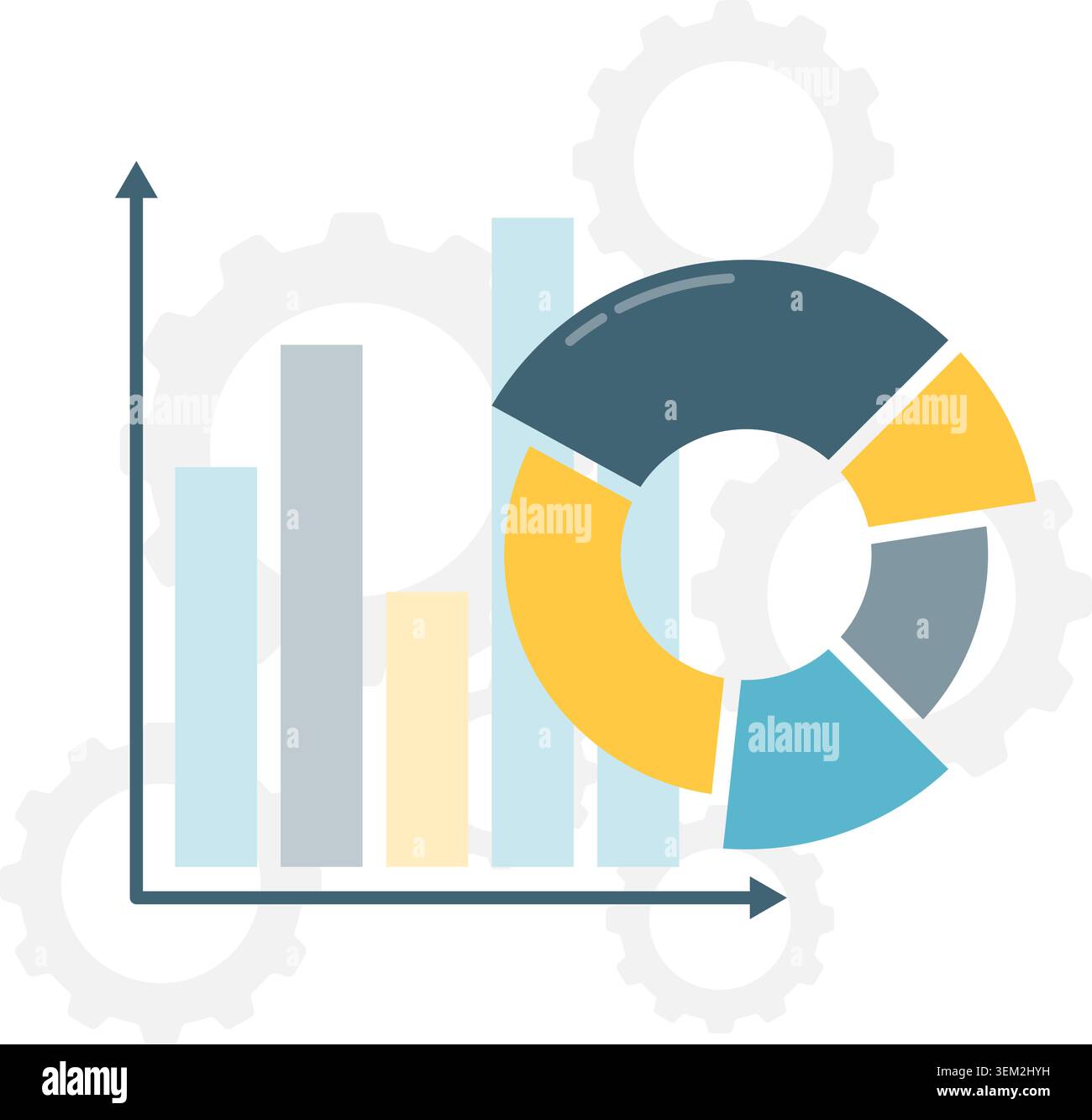 data analytics dashboard Stock Vector