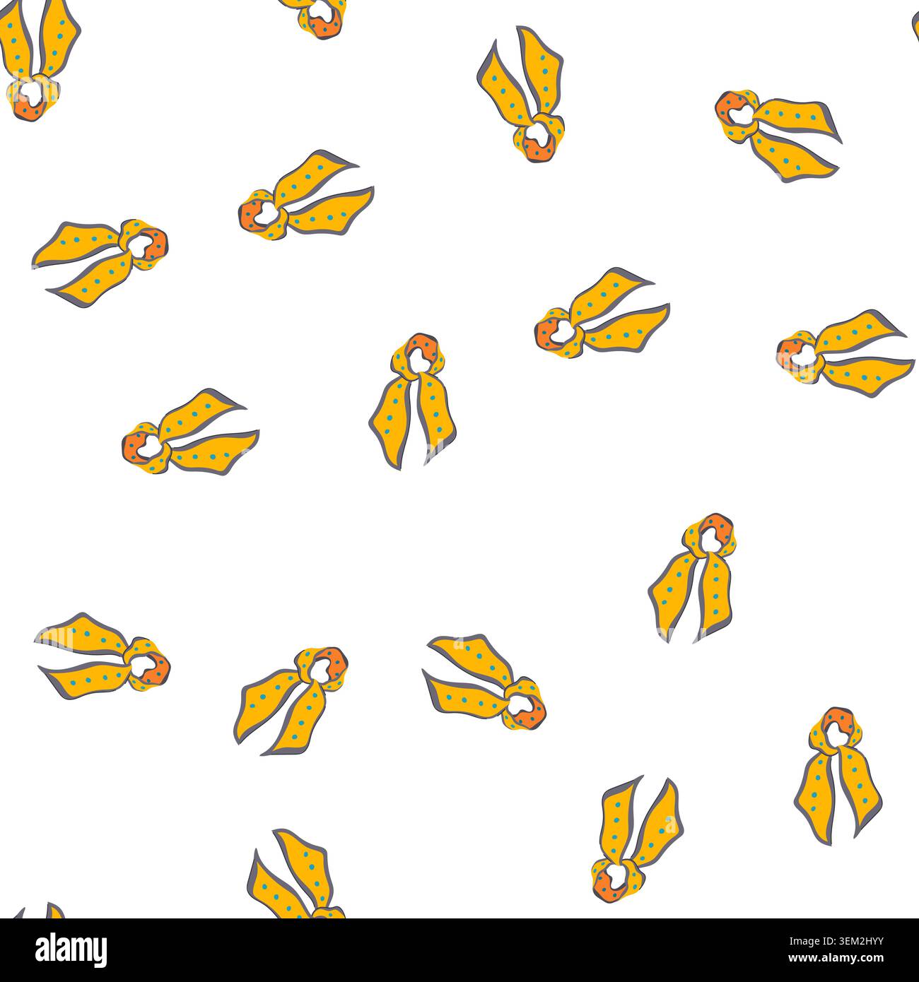 pattern bow hair ribbon cartoon vector Stock Vector