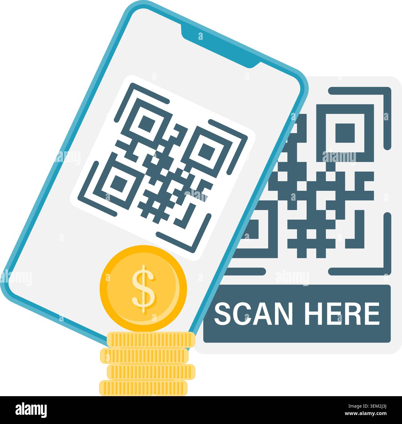 qr code transaction Stock Vector