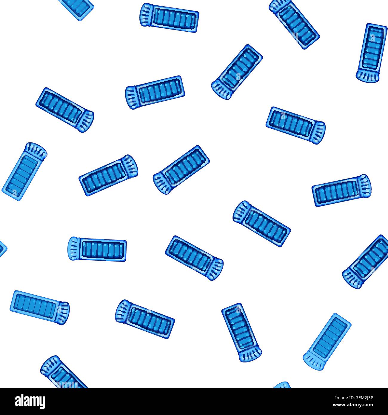 pattern top inflatable mattress pool cartoon vector Stock Vector
