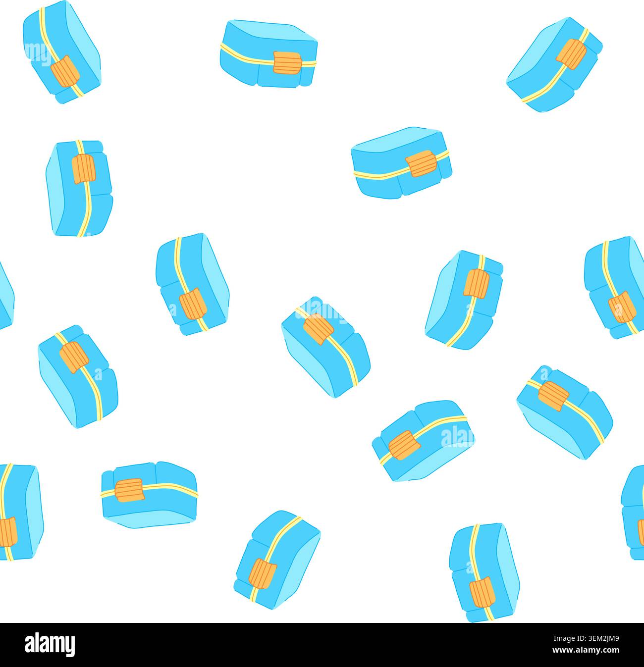 pattern container lunch box cartoon vector Stock Vector