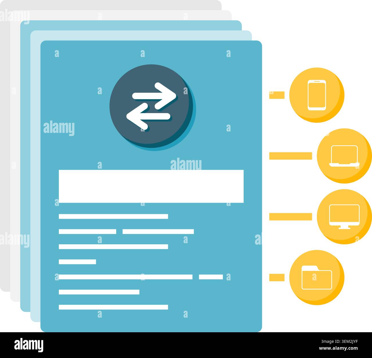 file sharing platform Stock Vector