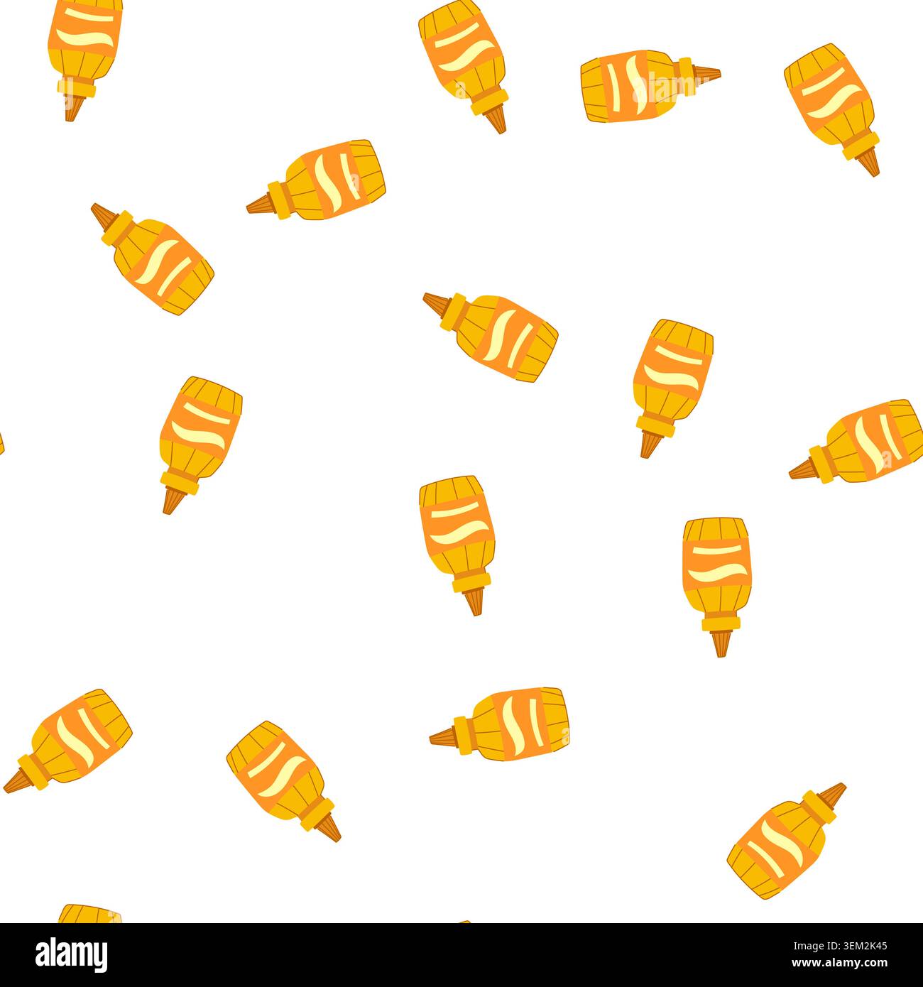 pattern smooth mustard bottle cartoon vector Stock Vector
