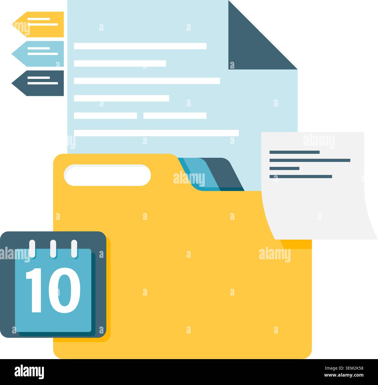 archive folder with tabs Stock Vector
