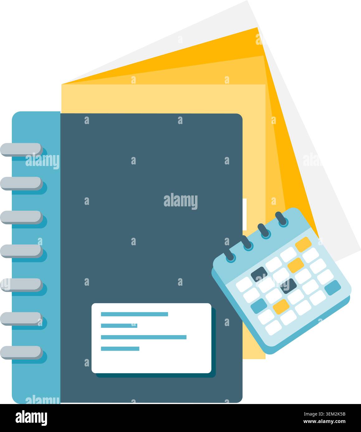 organized archive binder Stock Vector