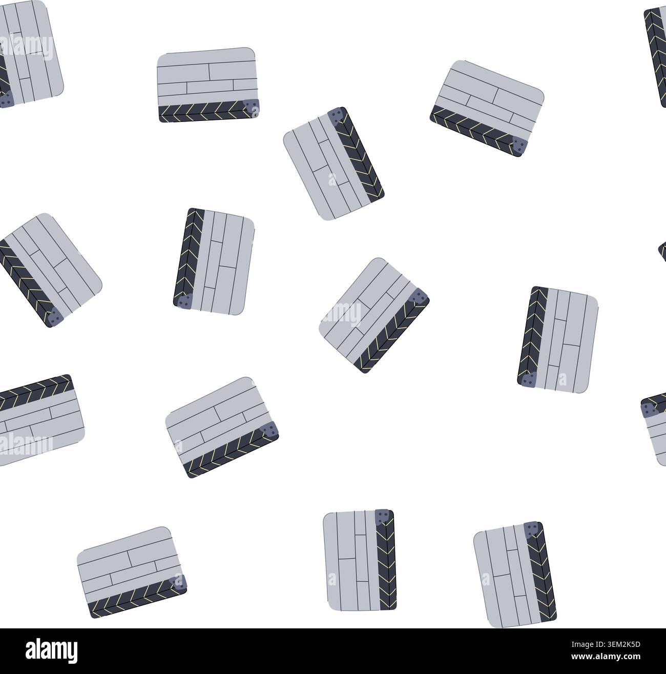 pattern clapper clapperboard cartoon vector Stock Vector