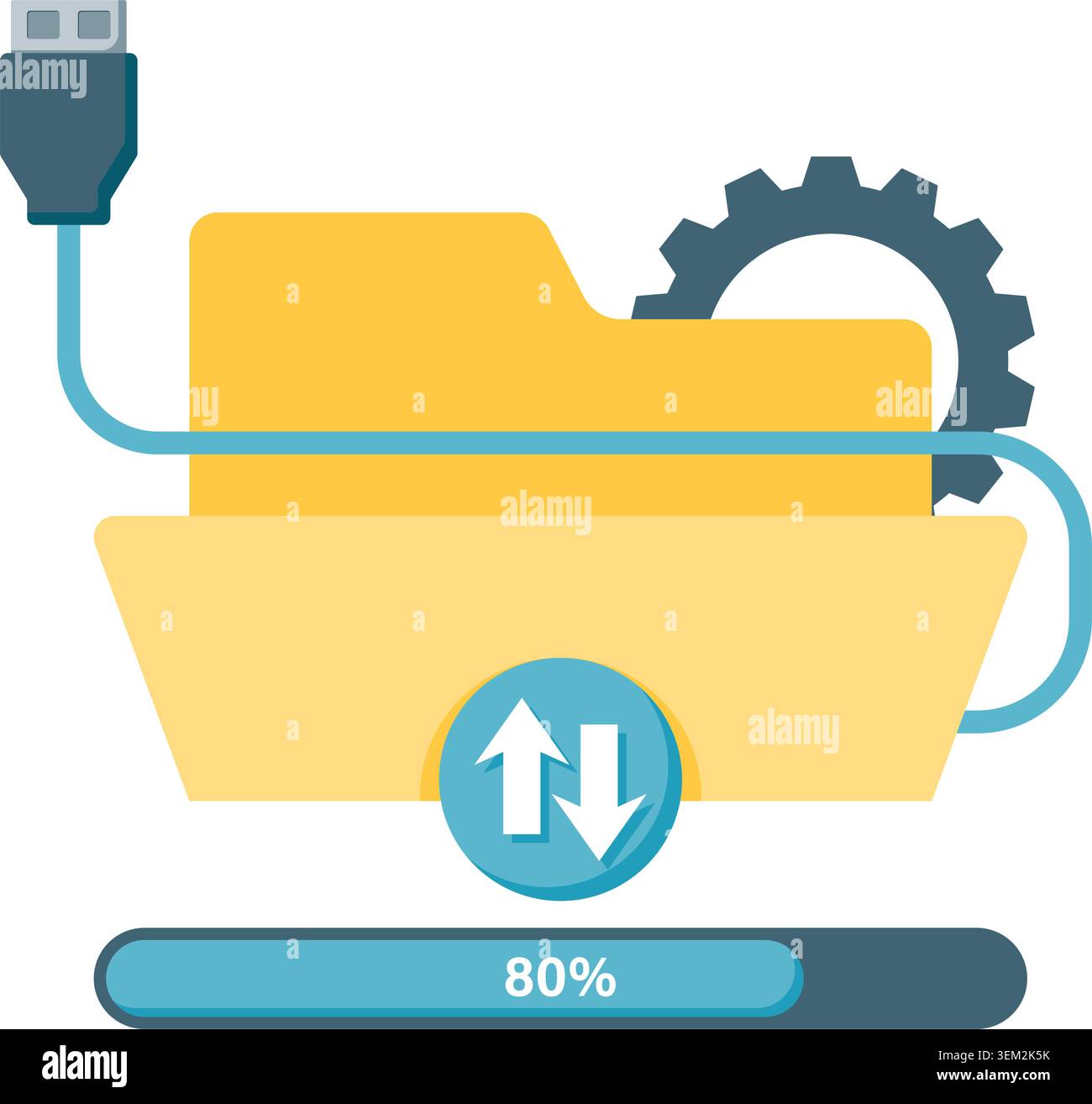 file transfer archive Stock Vector