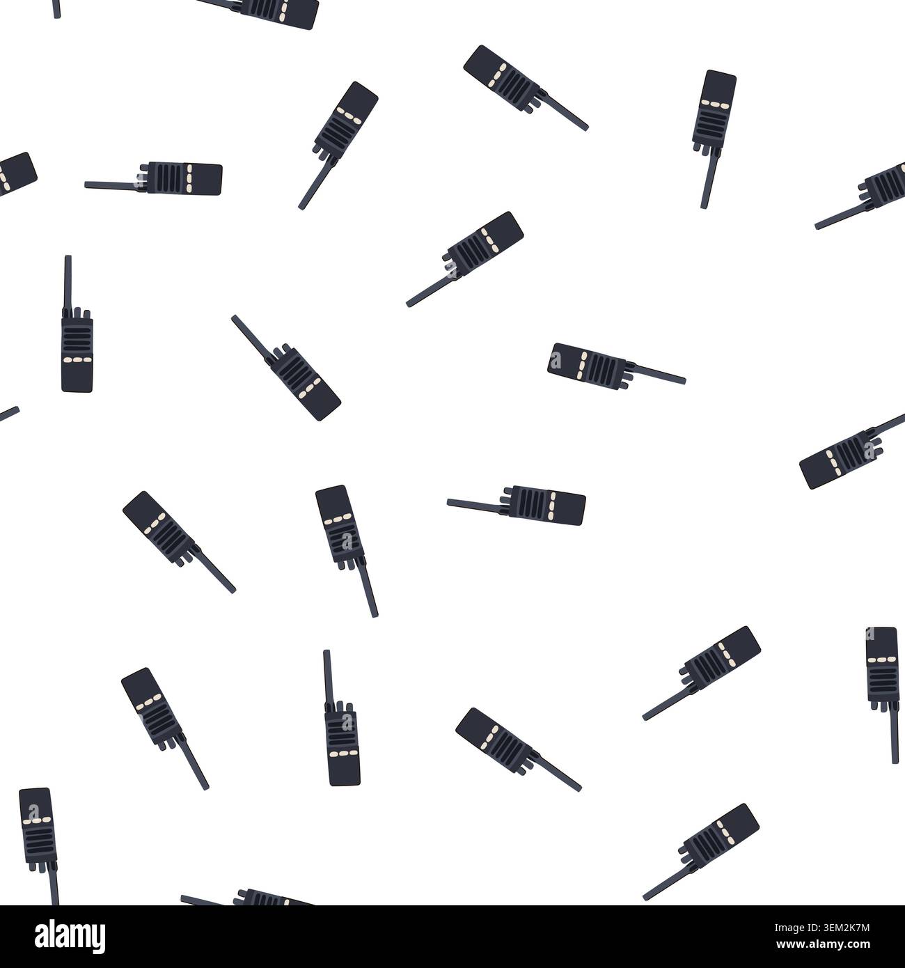 pattern portable radio transceiver providing essential communication services Stock Vector