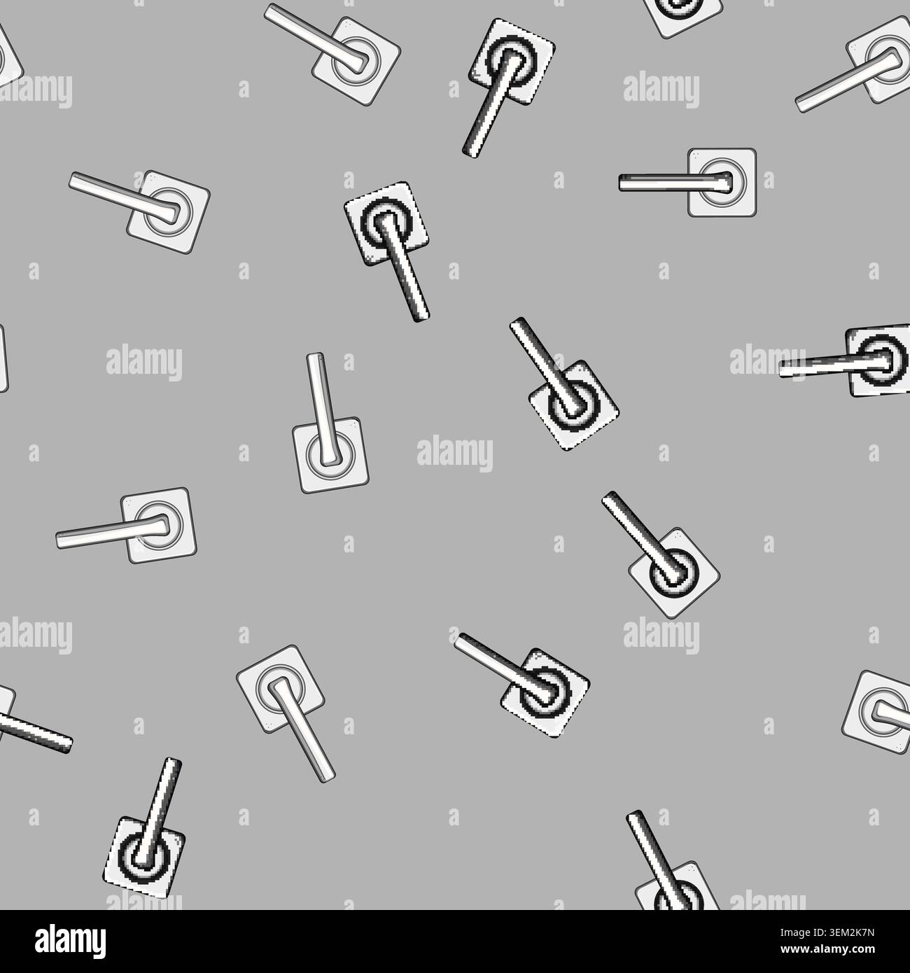 seamless pattern Modern door handle providing access and security concept Stock Vector