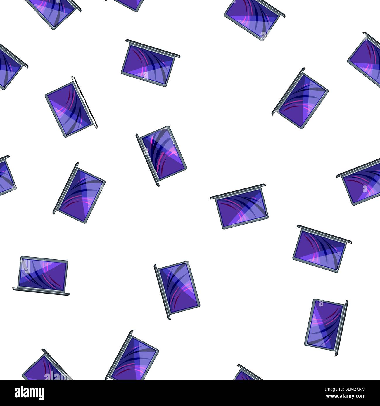 pattern blank laptop computer cartoon vector Stock Vector