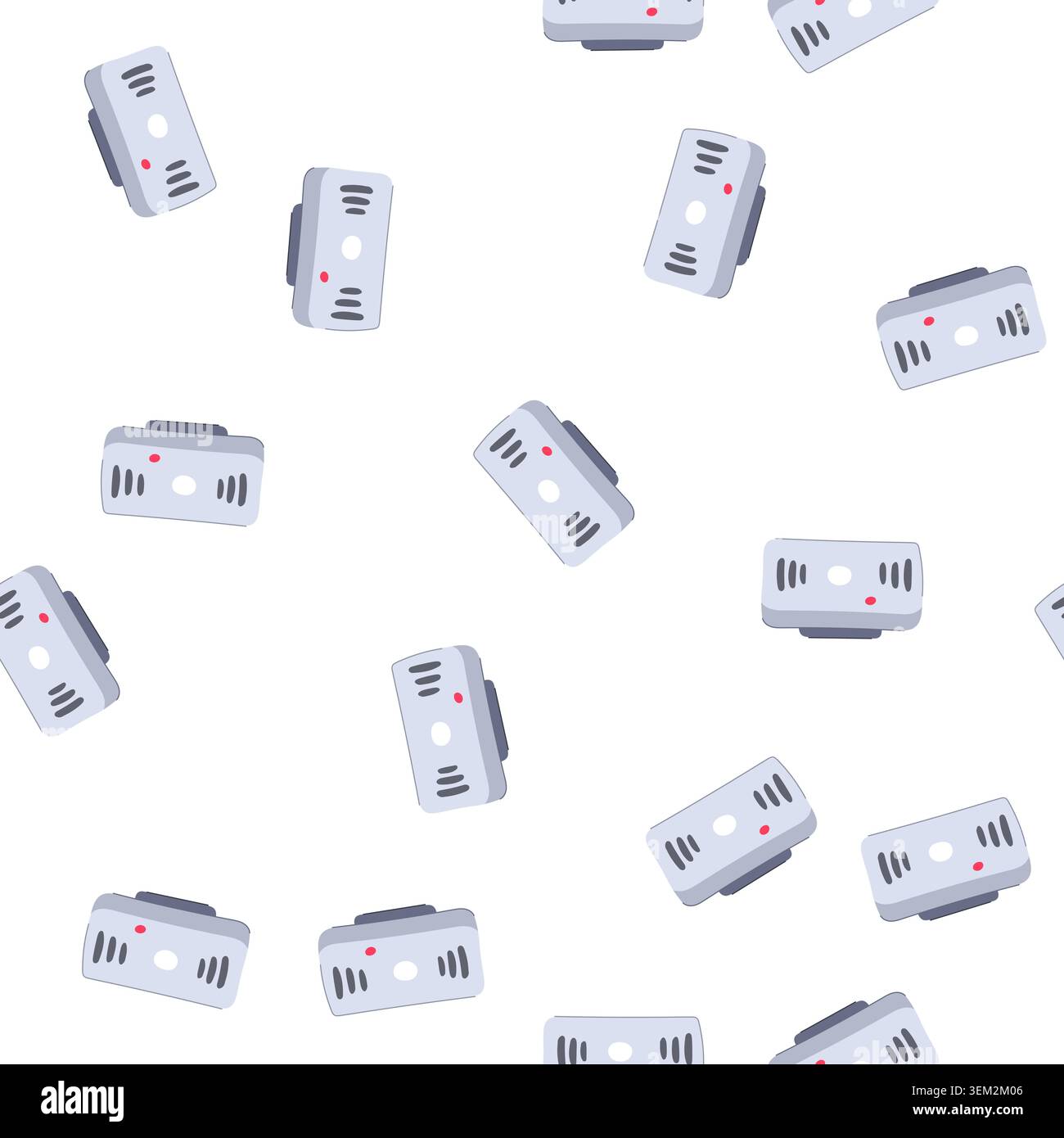 pattern fire smoke detector cartoon vector Stock Vector
