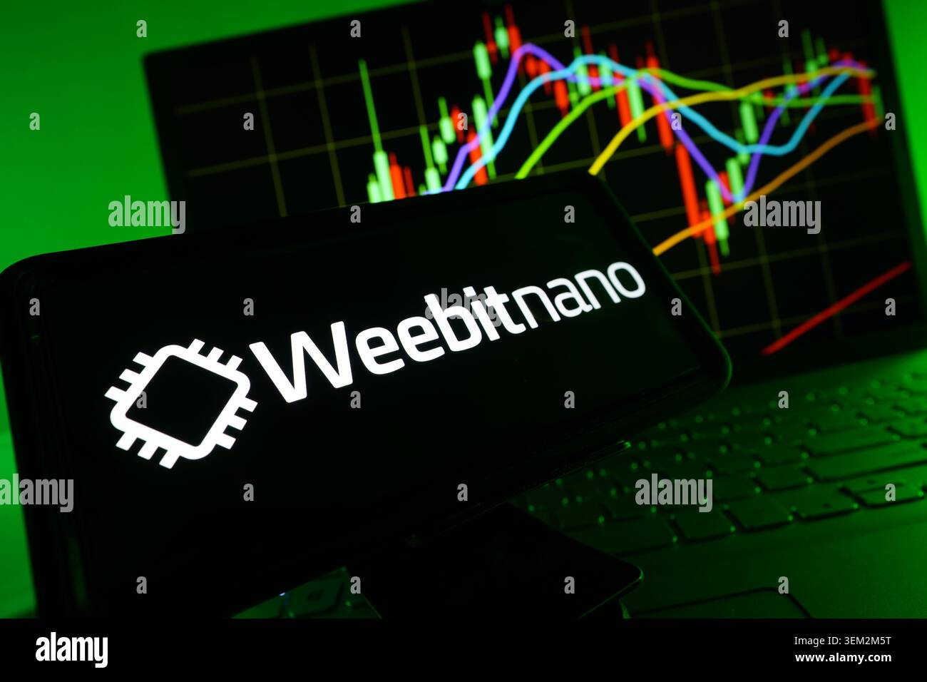 Weebit Weebit Nano Resistive RAM ReRAM Memory Technology Logo On A Screen With ...