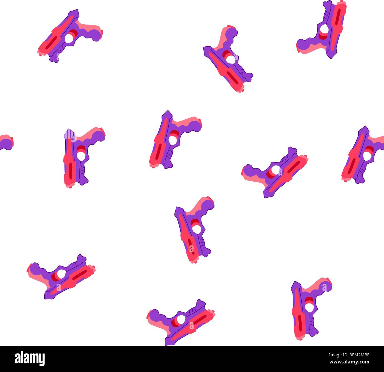 pattern game laser tag gun toy cartoon vector Stock Vector