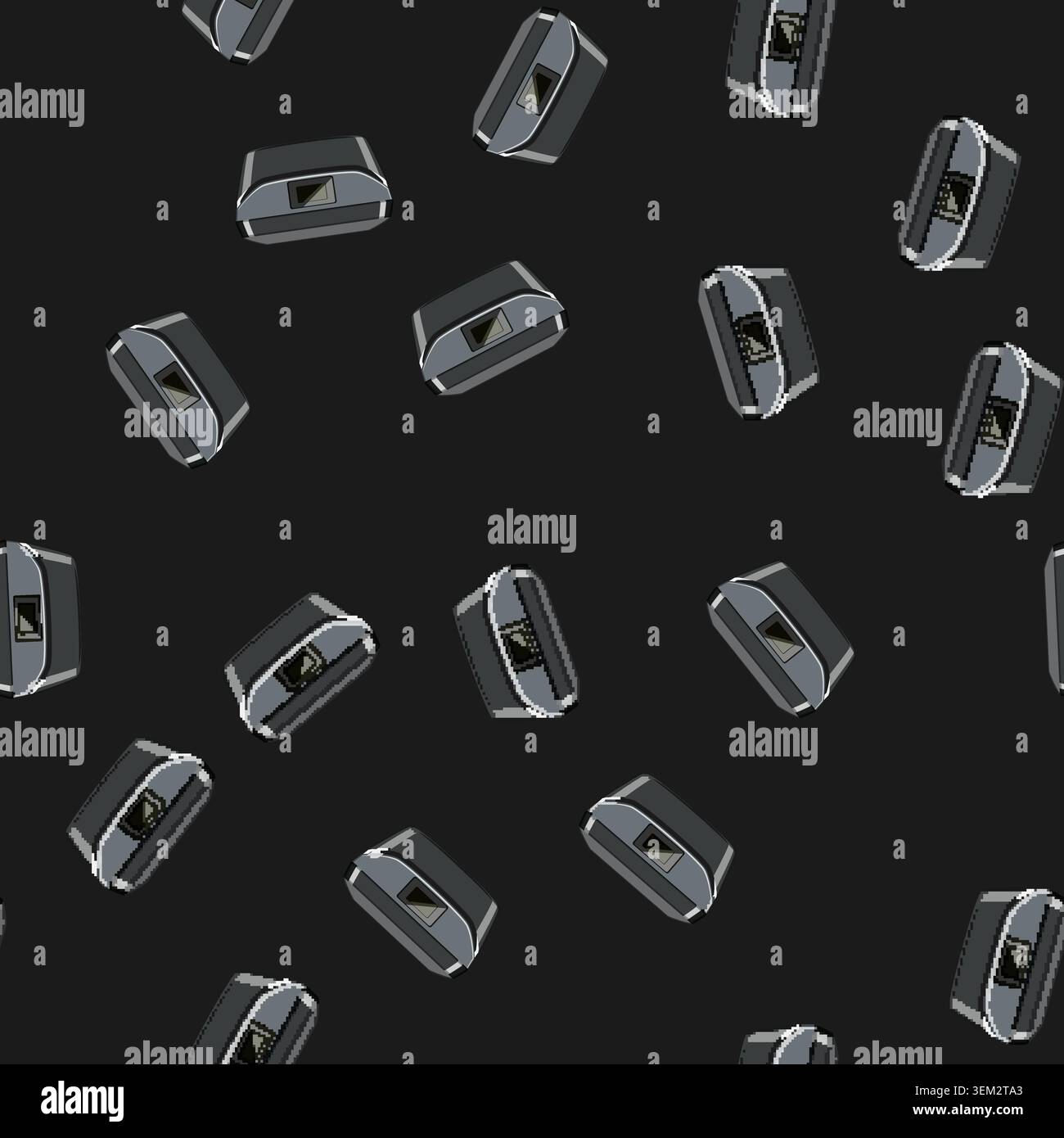 seamless pattern digital photo printer cartoon vector Stock Vector