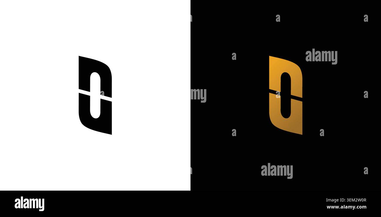 Unique and elegant letter NU initials logo design Stock Vector