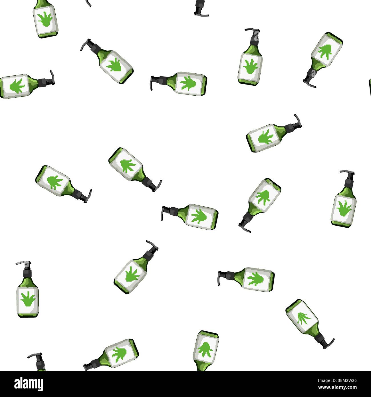 pattern nature aloe vera cosmetic cartoon vector Stock Vector