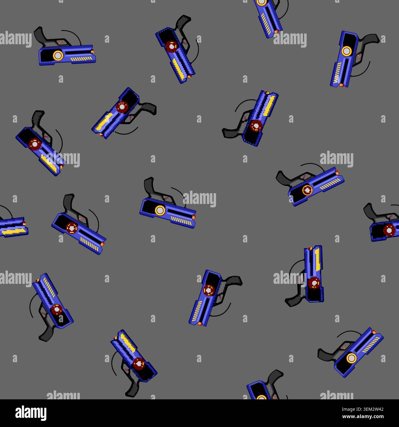 seamless pattern Laser tag toy weapon for exciting game play Stock Vector