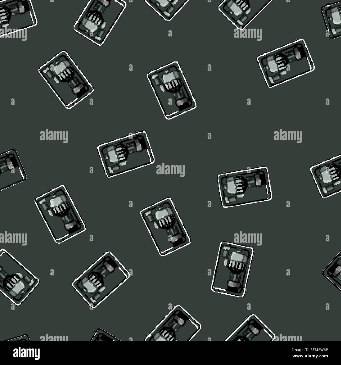 seamless pattern plumbing water pump cartoon vector Stock Vector