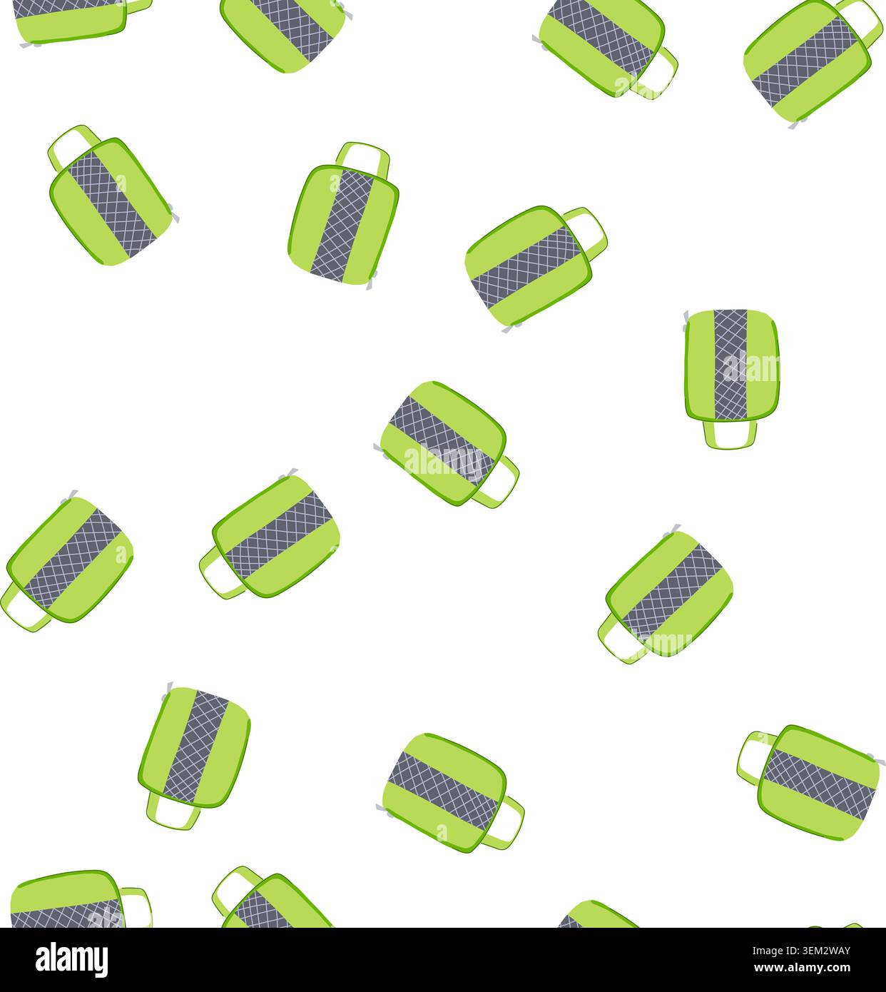 pattern suitcase compression bag cartoon vector Stock Vector