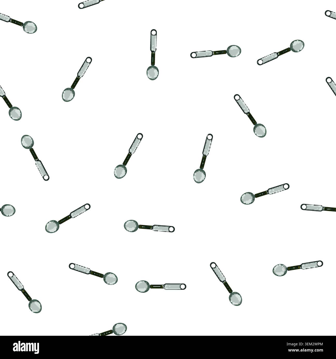 pattern utensil smart spoon cartoon vector Stock Vector