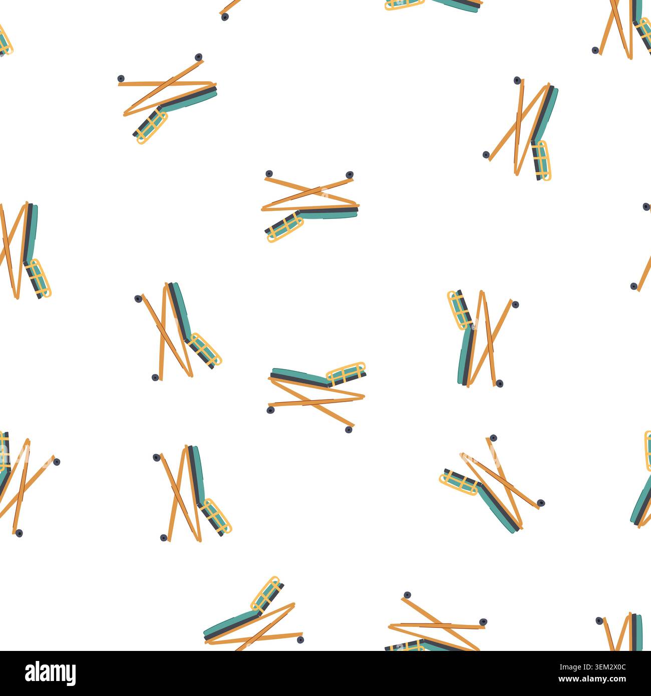 pattern rails hospital bed cartoon vector Stock Vector