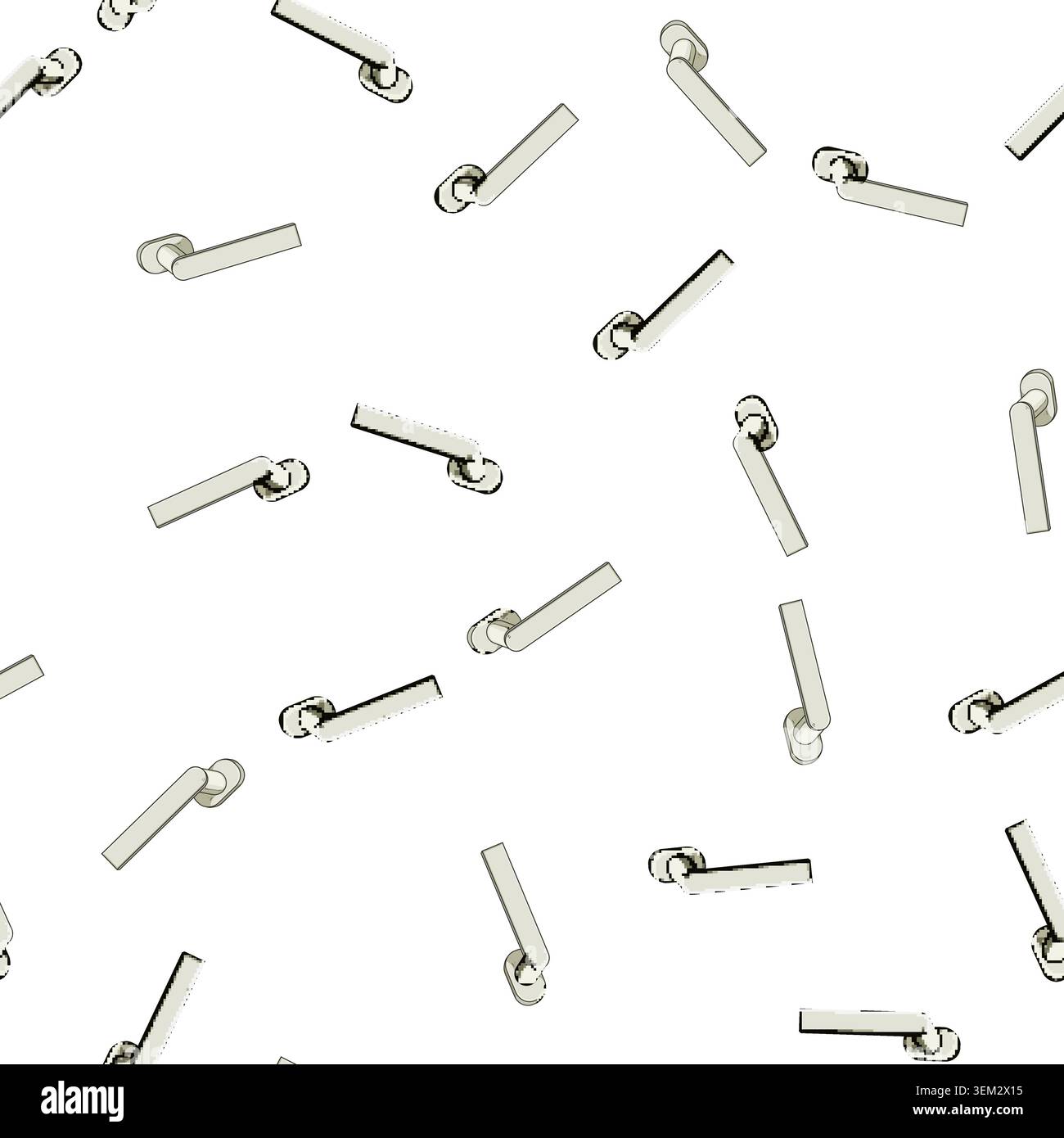 pattern Window handle lever for opening and closing frame Stock Vector