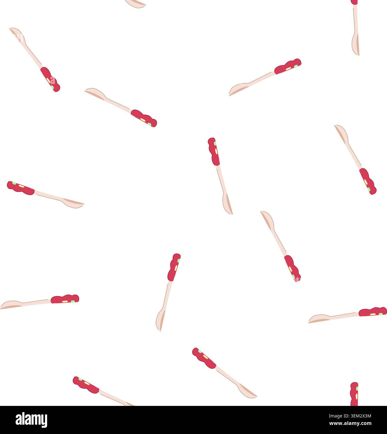 pattern ergonomic smart spoon cartoon vector Stock Vector