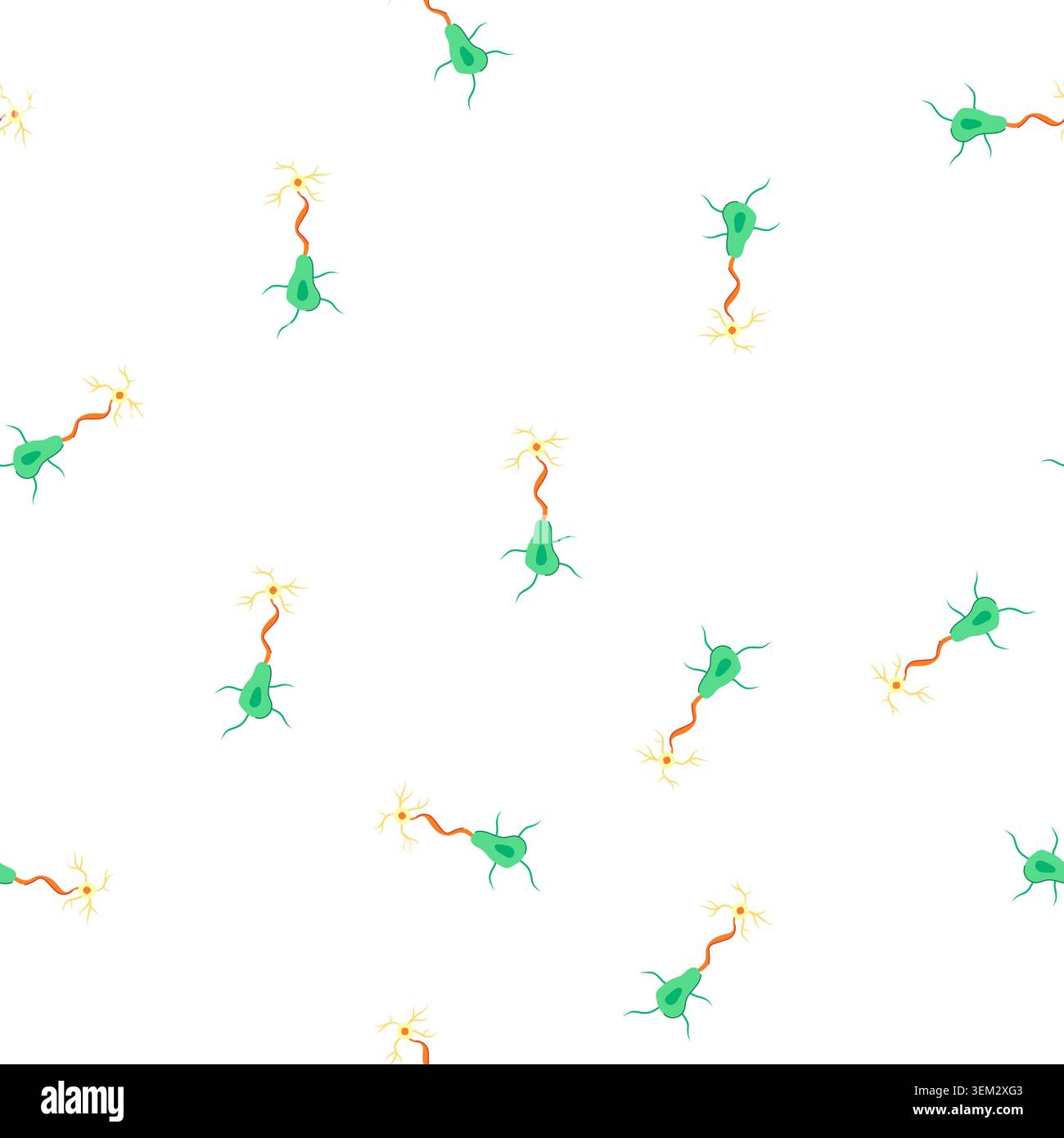 pattern synapse neurons cartoon vector Stock Vector