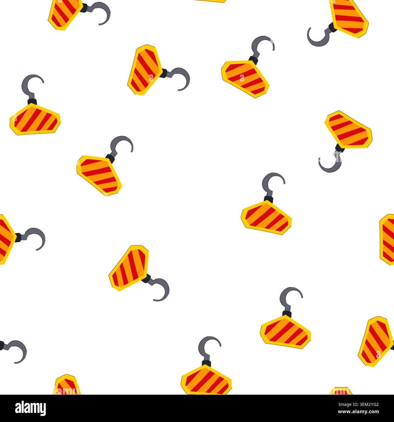 pattern heavy crane hook cartoon vector Stock Vector
