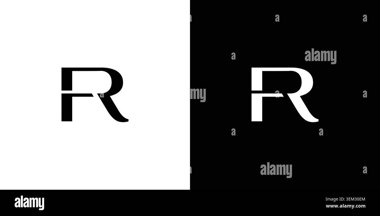 Modern and professional FR logo design Stock Vector
