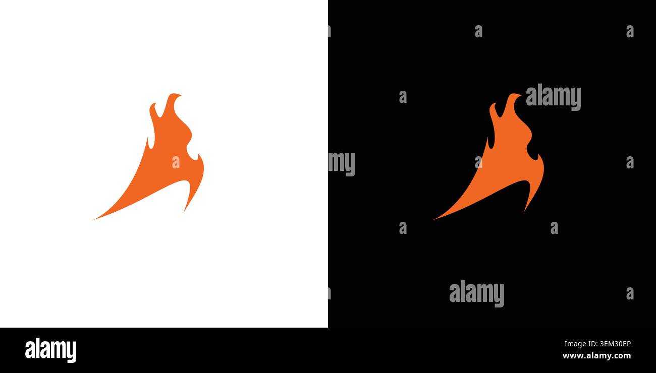 Unique and modern fire logo design Stock Vector