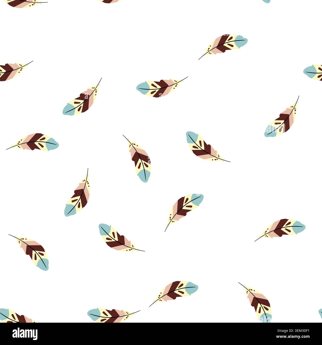 pattern parrot feather exotic bird cartoon vector Stock Vector